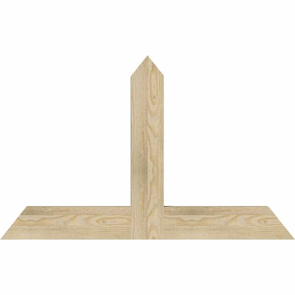 Ekena Millwork Portland Rough Sawn Timber Gable Bracket, Douglas Fir, 36"W x 23"H x 2"D x 4"F, 15/12 Pitch GBW036X23X0204POR00RDF - main